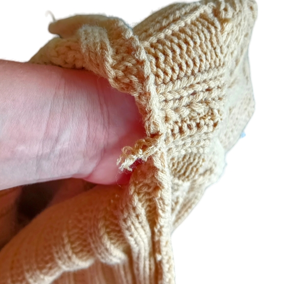 Maverick The Collection Tan Cable Knit Sweater - Picture 8 of 9